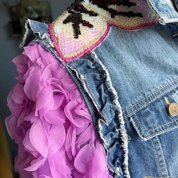 CHA CHA WITH ME CUSTOM JEAN JACKET - Picture 4 of 5